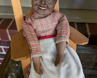 Primitive Doll with Chair