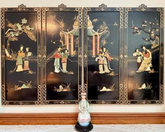 Oriental 4 Panel Wall Hanging 
