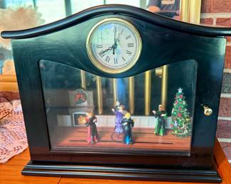 Mr. Christmas Ballroom Dancers Animated Musical Chimes Clock & Music Box