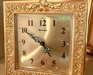 Bulova Framed Table Clock