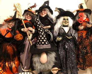 Collection of Witch Dolls and Shelf Sitters 