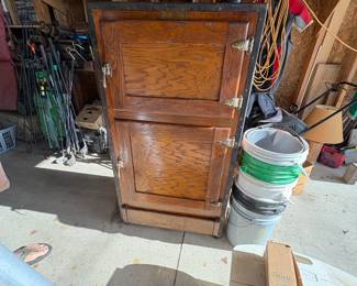 . . . excellent antique oak freezer