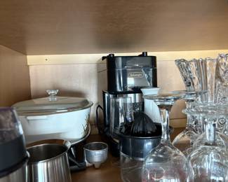 . . . vintage Corning Ware and espresso machine