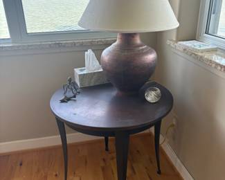 . . . vintage lamp table and ceramic lamp