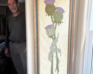 . . . embroidered thistle -- handsome guy in background not for sale!