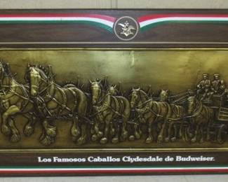 1970's Budweiser Clydesdale Horses Wall Decor