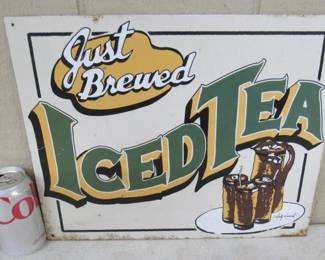 Metal Iced Tea Sign