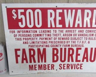 Metal Farm Bureau Sign
