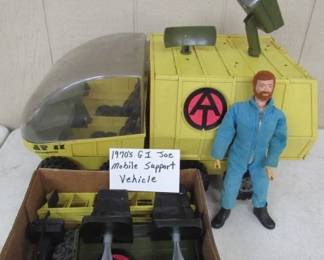 1970's GI Joe Mobile Support Vehicle w/Red Headed GI Joe
