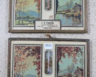 1940's Thermometers w/Advertising