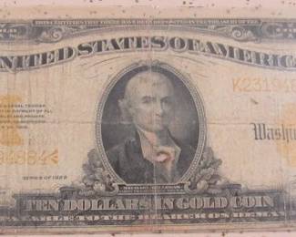 1922 Gold Seal $10.00 Note