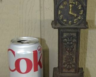 Cast Iron Clock Bank