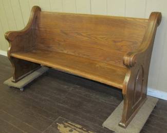 Oak Church Pew