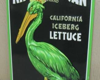 Metal Lettuce Sign