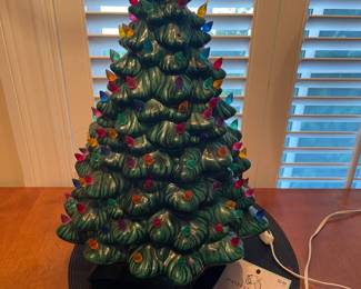 Ceramic Christmes tree with music box