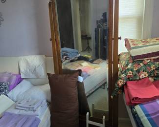 Antique mirror on stand