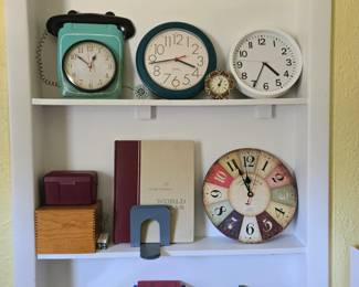 Clocks, books