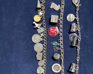 Sterling vintage charm bracelets