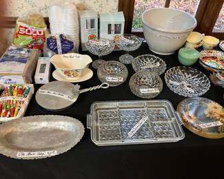 big. Aluminum & glassware