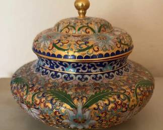 Cloisonne Covered Dish 