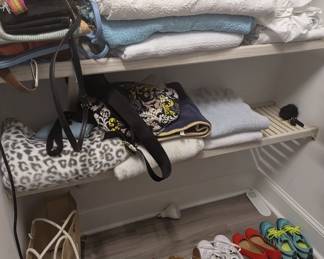 Shoes , linens and purses 