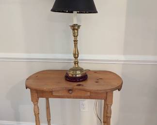 Beautiful pine table and lamp