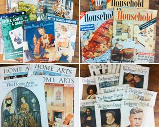 Vintage Better Homes and Gardens magazines, vintage Household magazines, vintage Home Arts magazines, vintage The Literary Digest magazines 