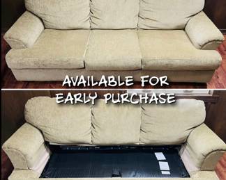 Super comfortable sleeper sofa, hide a bed couch, pullout couch. Comes from a very clean home. 
89” - Length 
38” - Width 
32” - Height 
19” - Seat Height 
20” - Seat Depth 
$175 
Willing to help load or driveway delivery is available for an additional fee. 

Call or text Pete Langenhan with Clutter Clearers Estate Sales at 507-458-2542 if interested in additional pictures, information or potentially purchasing this item. 