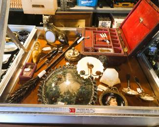 Assortment of antique items