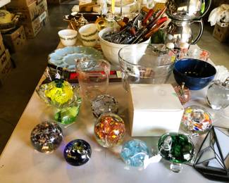 Paperweights including St. Clair