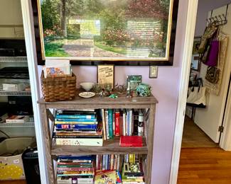 Bookshelf and books.