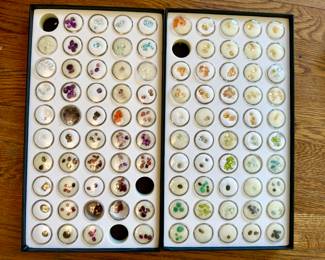 Two trays full of gemstones, sold by the tray.
