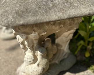 Concrete bench.