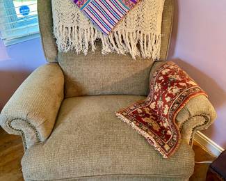 Nice and clean neutral La-Z-Boy recliner.