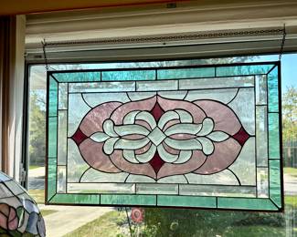 Stunning large stained glass window.