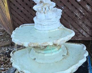 Mermaid Shell Birdbath