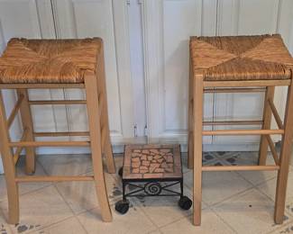 2 Bar Stools - Plant Stand