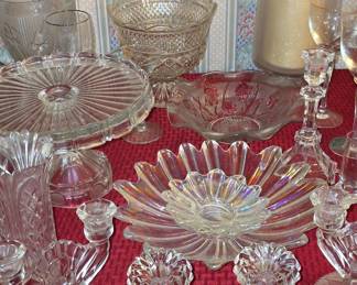 Cake Plate - Candlesticks- Serving Bowls