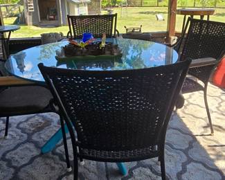 Patio Table inside Gazebo 
