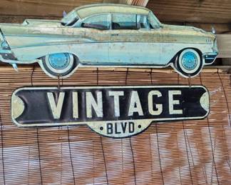 Vintage Car Sign