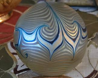 Signed Art Glass Paperweight