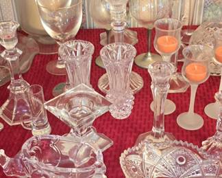 Butter Dish - Serving Bowls- Candlesticks 