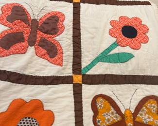 Vintage Aplique Butterfly Quilt