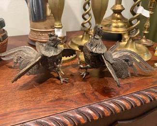 Brass Roosters
