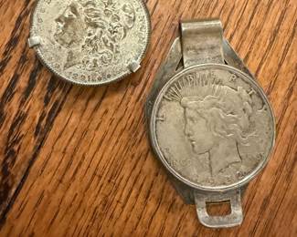Antique Silver Coin Money Clips