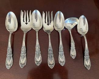 Richelieu by International Sterling 12 Six Piece Dinner Sized Place Settings plus serving pieces. 112 pieces total