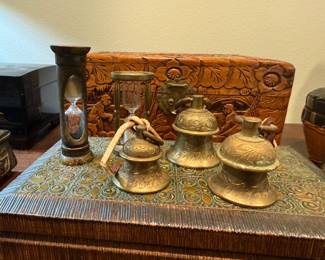 Brass Bells and Hour Glass timers