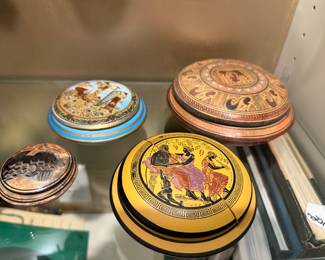 Egyptian Reproduction Pottery Boxes
