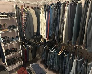 Long sleeve shirt, suits, and jeans