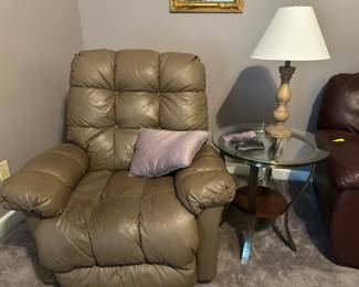 Leather recliner